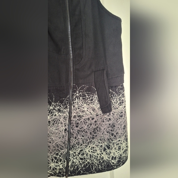 Luii Vest Cardigan Women's Black and Gray Sleeveless Jacket XL Formal Party - Picture 4 of 16